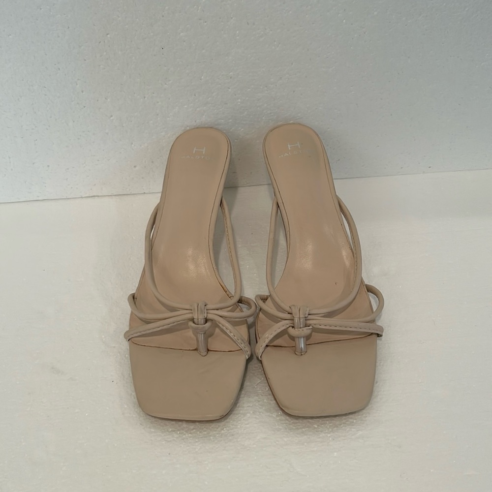 H by Halston Mirakle Strappy Square Toe Kitten Heel Sandals Size 11